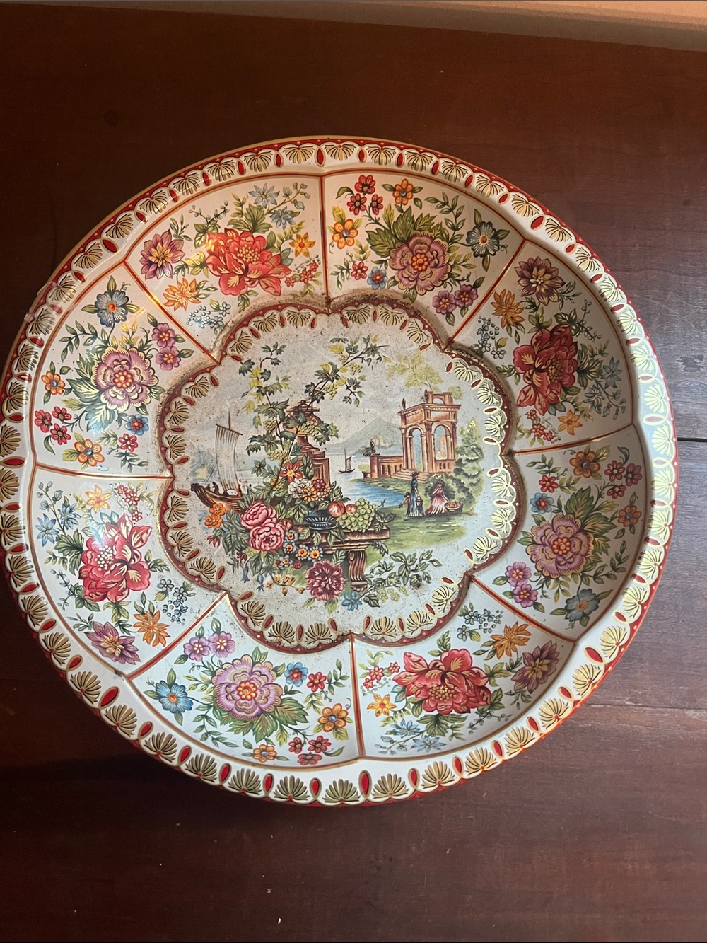 ❤️ 6 for 20 ❤️ Vintage Decorative Floral Transferware Charger - Multicolor